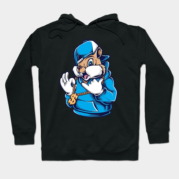 Hip Hop Chipmunks Hoodie by DDP Design Studio